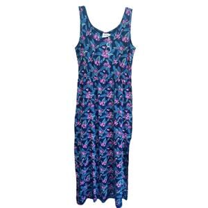 Mata Traders Tropical Floral Midi Maxi Dress M